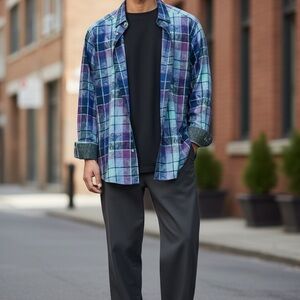Robert Graham Multicolor Plaid Dress Shirt